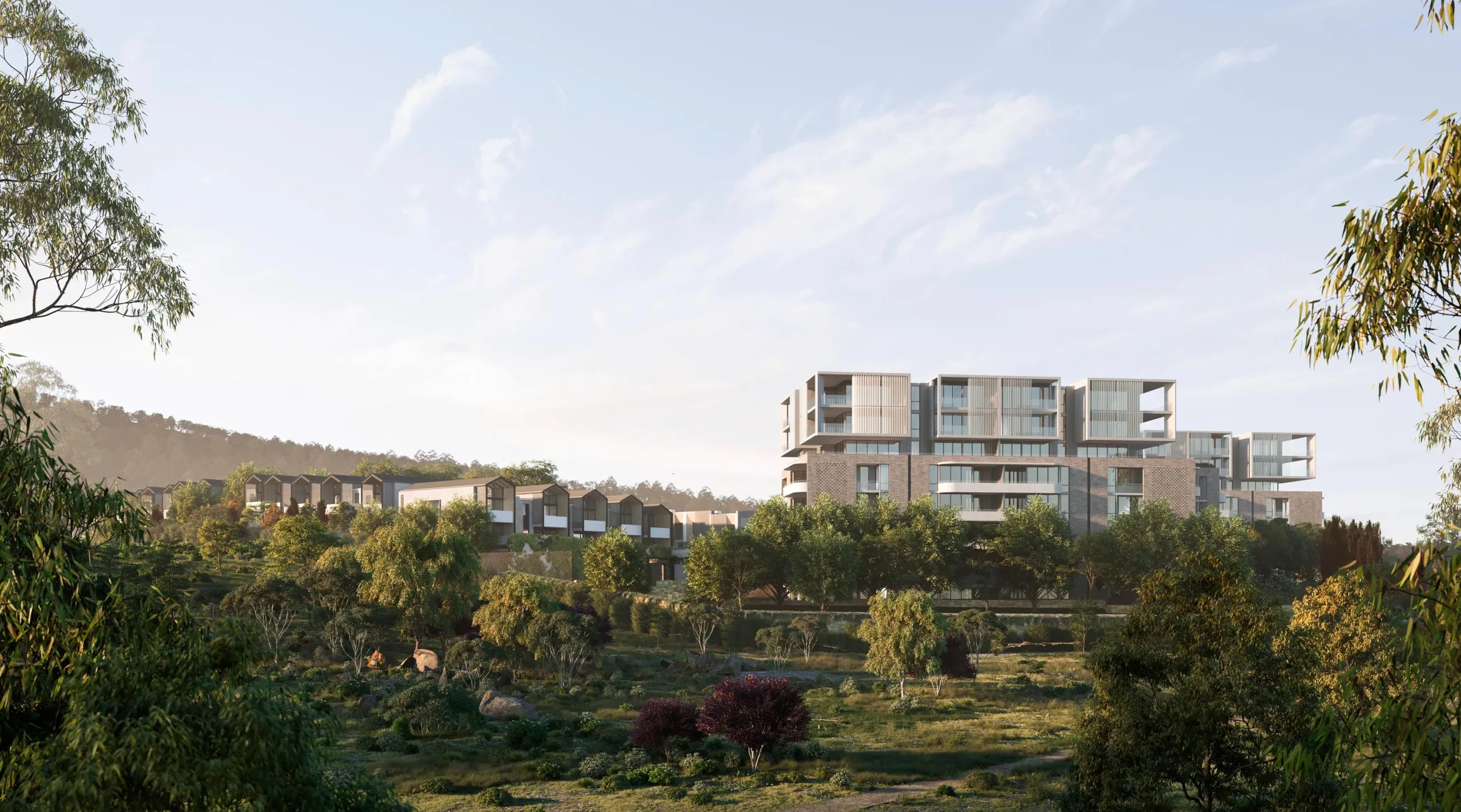 the foothills exterior render precinct scaled