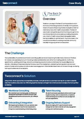 The Back Dr case study — offshore administrative team built by Twoconnect